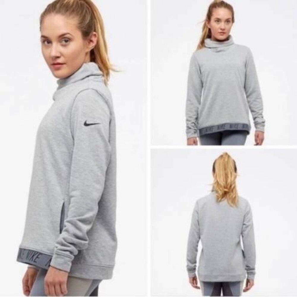 Nike Dri Fit Cowl Sweatshirt Women’s Size XS Gray